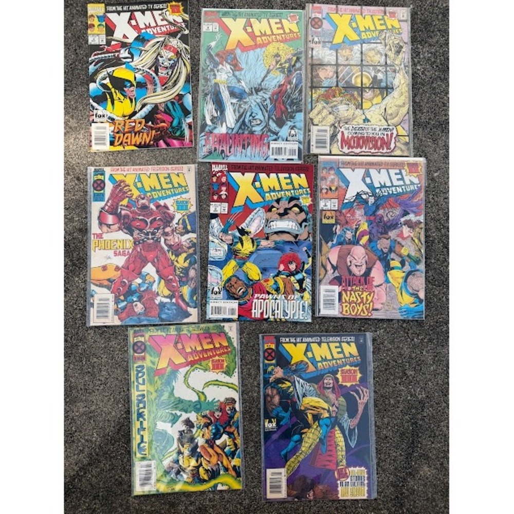 90s Retro Marvel X-Men Adventures Comic Book Lot 10 Issues Multi Animated Style